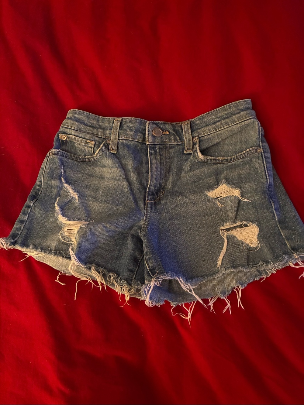 Joe's Jeans Distressed Blue Denim Cutoff Shorts - size 25